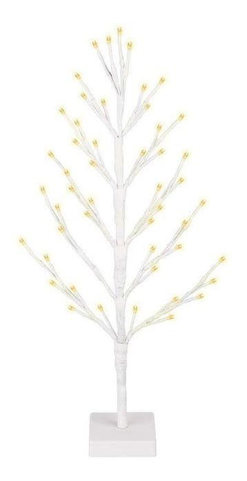 Kerstboom met LED - 60cm - 51 LED - Warm Wit - wit, Diversen, Kerst, Ophalen of Verzenden, Nieuw
