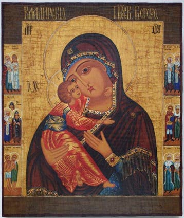 Icoon - Russische orthodoxe icoon Onze-Lieve-Vrouw van