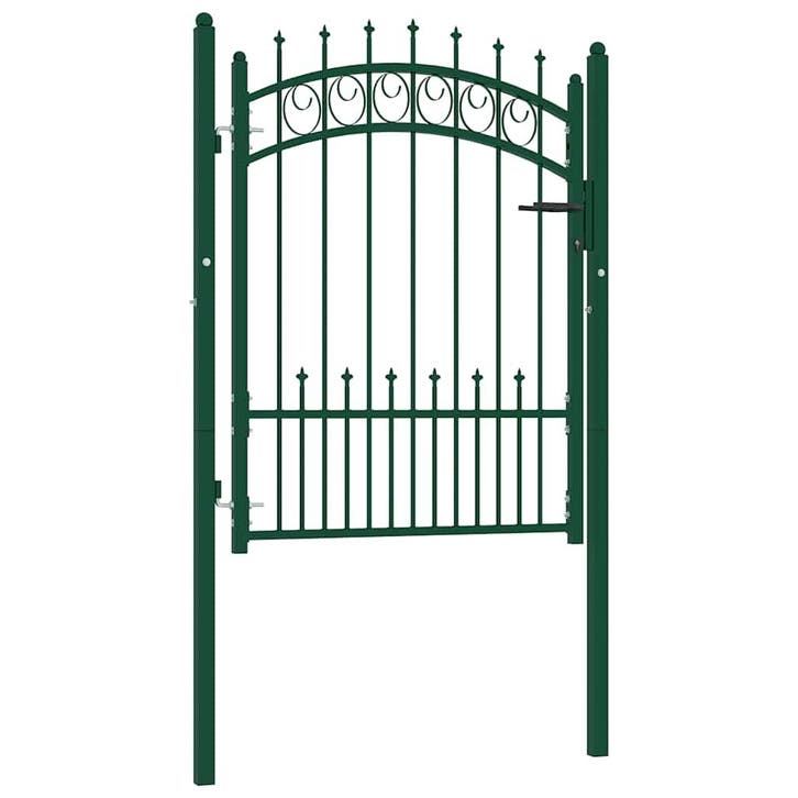 vidaXL Hekpoort EMMEN met stalen pinnen 104x109,5 cm groen, Tuin en Terras, Tuinpoorten, Nieuw, Verzenden