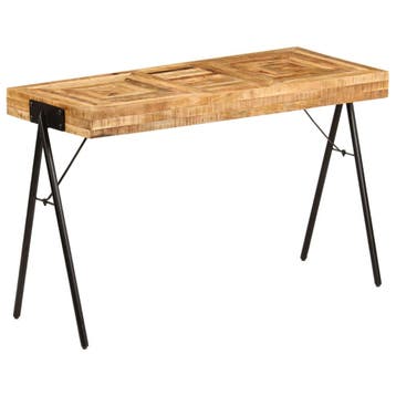 vidaXL Schrijftafel 118x50x75 cm massief mangohout, Verzenden, Nieuw