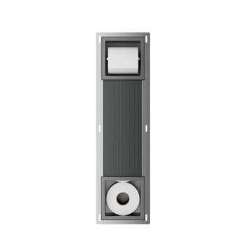 Inbouw toiletrolhouder-reserverolhouder gun metal zonder, Verzenden, Nieuw
