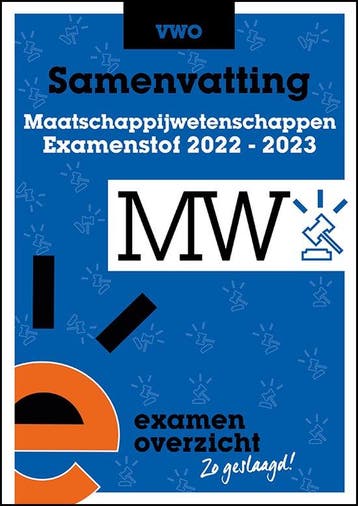 ExamenOverzicht - Samenvatting Maatschappijwetenschappen VWO, Verzenden, Zo goed als nieuw, ExamenOverzicht