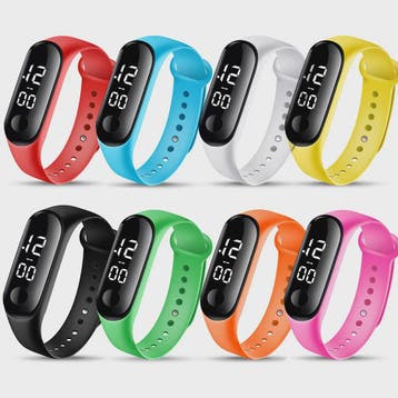 8x Kinder Horloge Digitaal LED Waterdicht - School, Sport, D, Verzenden, Nieuw