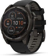 Garmin Fenix 8 51 mm koolstofgrijs met grafiet polsband, Verzenden, Zo goed als nieuw