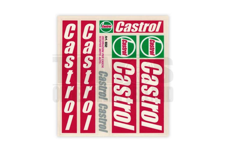 Stickerset Castrol rood 6-delig, Fietsen en Brommers, Brommeronderdelen | Algemeen, Nieuw, Ophalen of Verzenden