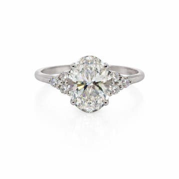 Zonder minimumprijs - Ring - 14 karaat Witgoud - 3.31ct. tw., Nieuw