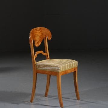 6 Blonde Biedermeier stoelen incl stof fering naar keus  iNo, Antiek en Kunst, Ophalen of Verzenden