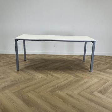 Eromes kantinetafel 180x80 cm, wit - grijs, Ophalen of Verzenden, Gebruikt, Bureau