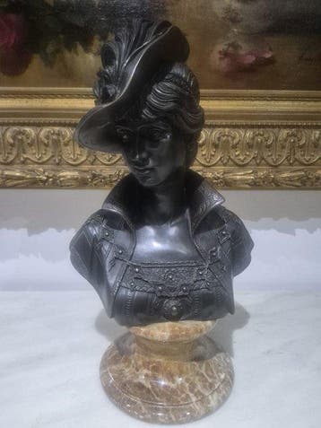 Arnaldo Giannelli (1907-2005) - Buste, Dama con sombrero -
