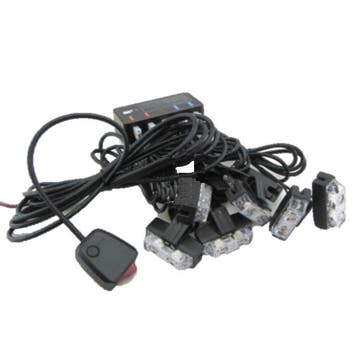 ORANJE / WIT bumper flitsers 8 X 2 LED zwaailicht 12V, Ophalen of Verzenden