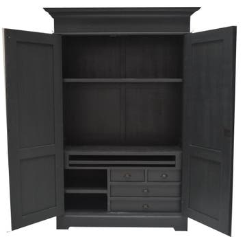 Computerkast grijs Dreumel 130cm, Ophalen of Verzenden, Nieuw