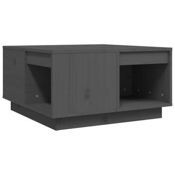 Salontafel Grijs Massief Grenen | Retourdeal 34% Korting, 50 tot 100 cm, Rustiek, Zo goed als nieuw, Grenenhout