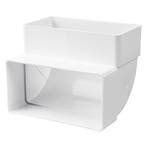 Kunststof verticale bocht 90° voor kanaal 220 x 90mm, Verzenden, Nieuw