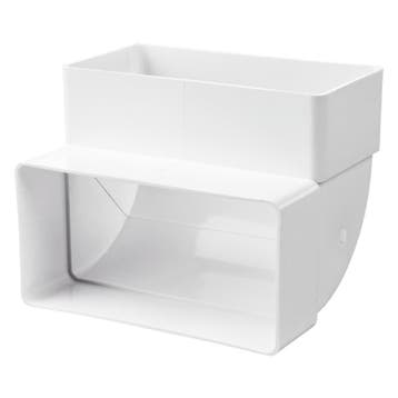 Kunststof verticale bocht 90° voor kanaal 220 x 90mm, Verzenden, Nieuw