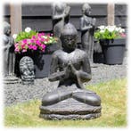 Tuinbeeld namaskara Boeddha 60cm gietsteen - Winterhard, Tuin en Terras, Ophalen of Verzenden, Nieuw, Steen, Boeddhabeeld