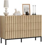 Commode - Dressoir - Ladekast - 73,4x34,5x100 cm - Bruin - U, Verzenden, Zo goed als nieuw