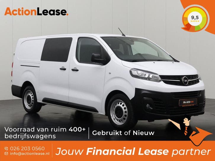 Opel Vivaro Dubbel cabine L3 H1 2024 Diesel Automaat, Auto's, Automaat, Vivaro, Zwart, Wit