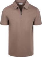 Suitable Poloshirt Silky Taupe maat 3XL Heren, Bruin, Verzenden, Nieuw, Overige maten