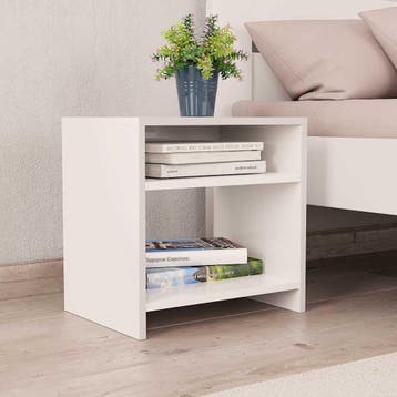 vidaXL Nachtkastje 40x30x40 cm bewerkt hout wit, Minder dan 45 cm, Verzenden, Nieuw, Minder dan 55 cm