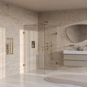Brauer Void - Douchecabine met Draaideur - Helder Glas -, Ophalen of Verzenden, Nieuw, Rvs