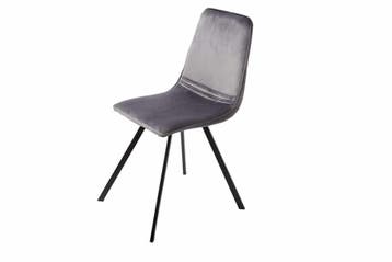 Retro stoel AMSTERDAM CHAIR donkergrijs fluweel design, Huis en Inrichting, Stoelen, Ophalen of Verzenden, Nieuw