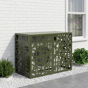vidaXL Airconditioner hoes Olijfgroen 100 x 50 x 70 cm Staal, Verzenden, Nieuw