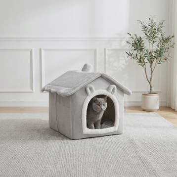 Opvouwbaar Katten- en Hondenhuisje met Uitneembaar Kussen -, Verzenden, Nieuw