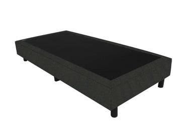 Boxspring Budget Linnenlook Zwart – 90x200 cm, Verzenden, Nieuw, Zwart, Modern