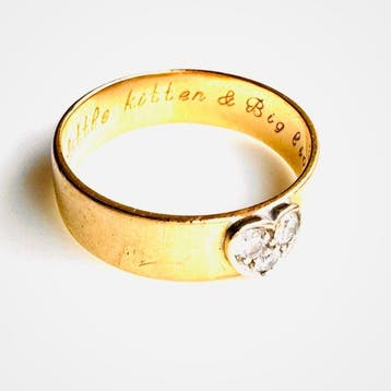 Ring - 18 karaat Geel goud - 0.24ct. tw. Diamant, Nieuw
