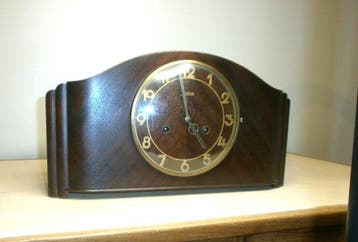Pendule - Junghans - Hout, Messing - 1950-1960, Antiek en Kunst, Antiek | Klokken