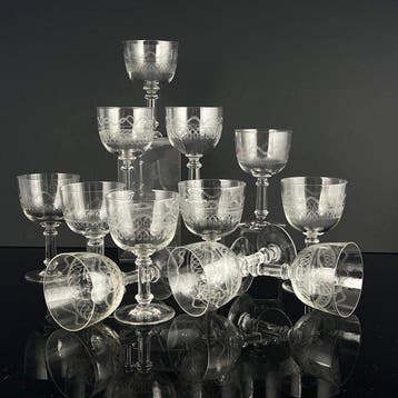 Val Saint Lambert - Drinkservies (12) - Lothaire - Belle
