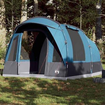 vidaXL Tunneltent 3-persoons waterdicht blauw, Verzenden, Nieuw, Tot en met 2