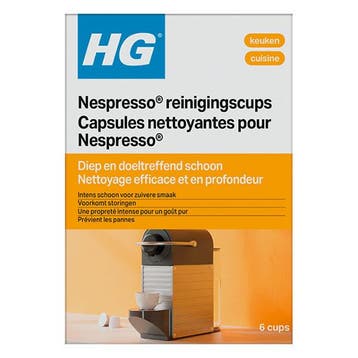 HG reinigingscups voor Nespresso® machines | 6 stuks, Verzenden