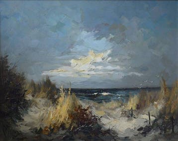 John Bévort (1917-1996) - Duin- en zeegezicht bij Schoorl