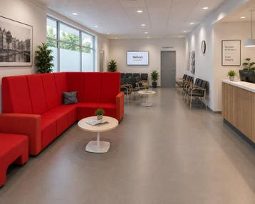 Ahrend wachtkamerbank treinbank hoekbank rood 7-delig - 278x, Ophalen of Verzenden, Nieuw in verpakking