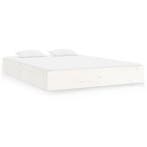 Twijfelaar Bedframe Wit | Laatste Stuk! | Retourdeal, Huis en Inrichting, Gebruikt, Wit, Ophalen of Verzenden, Twijfelaar