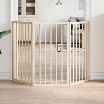 vidaXL Hondenhek opvouwbaar 3 panelen 150 cm populierenhout, Dieren en Toebehoren, Honden-accessoires, Verzenden, Nieuw