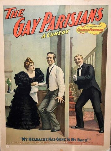 Charles Frohman - Strobridge Litho Co - The Gay Parisians -