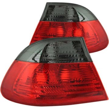 ANZO 2000-2003 BMW 3 Series E46 Taillights Red/Smoke - Outer, Ophalen of Verzenden, Nieuw