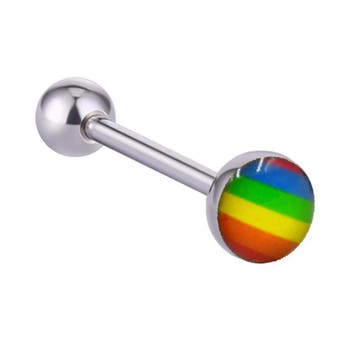 Fako Bijoux - Tongpiercing - Logo - Regenboog, Verzenden, Nieuw