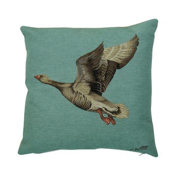 gobelin kussen grauwe gans hoog 45x45cm, Huis en Inrichting, Verzenden, Nieuw