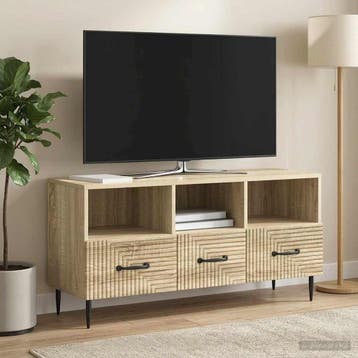 vidaXL TV-kast met lade Sonoma Eiken 102 x 34,5 x 50 cm, Minder dan 50 cm, Verzenden, Nieuw, Minder dan 100 cm