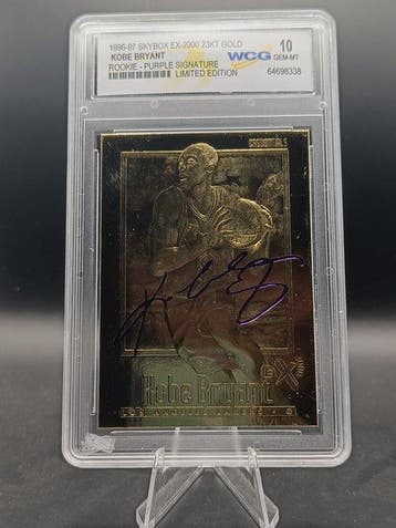 1996/97 Fleer Kobe Bryant 23KT Gold - WCG 10 Graded card, Nieuw
