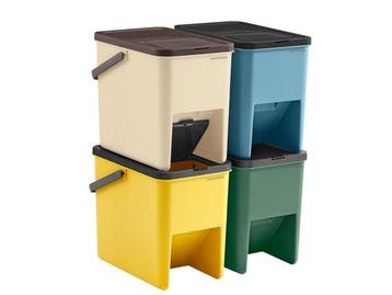 Veiling - 4x SONGMICS Keukenprullenbak 20 L - afvalscheiding, Nieuw