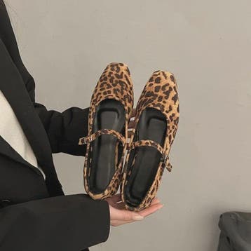 Dames Ballerina's met Panterprint - Comfortabele Loafers met