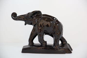 Beeld, Olifant - 29 cm - Aardewerk