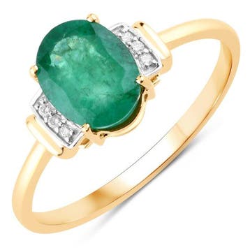 Zonder minimumprijs - Ring - 14 karaat Geel goud - 1.36ct., Nieuw