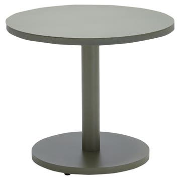 Hong Kong bijzettafel rond 50xH43 cm aluminium olive, Ophalen of Verzenden, Nieuw, Aluminium