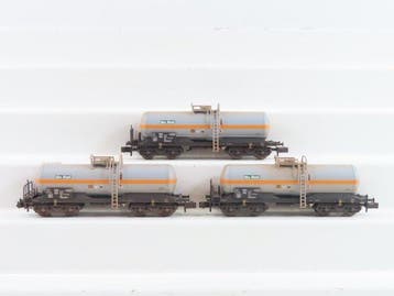Minitrix N - 15581 - Modeltrein goederenwagon (3) - 3x, Nieuw