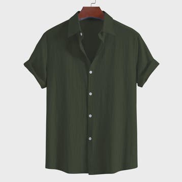 Comfortabel Heren Overhemd met Korte Mouw en Kraag - Zomerse, Verzenden, Nieuw